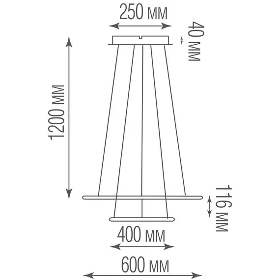 Donolux S111024/2SQ 75W Black In Подвесной светодиодный светильник, 75Вт, изображение 4