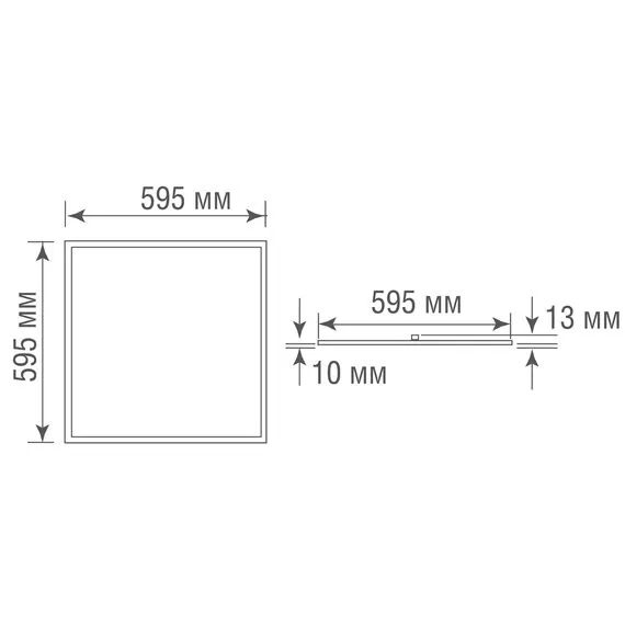 Donolux DL18013WW3YG IP65 Светодиодная панель, 40Вт, 3000К, изображение 5