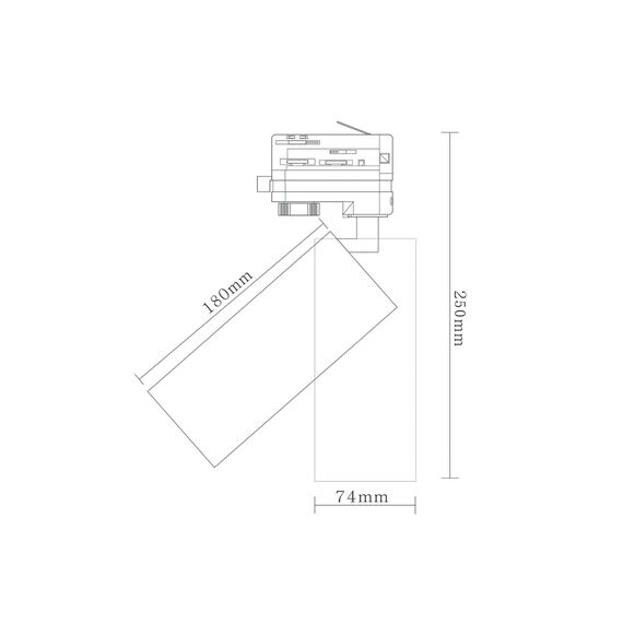 Donolux DL18895R20W1B Track Светодиодный светильник для трехфазной шины, 20Вт, изображение 4