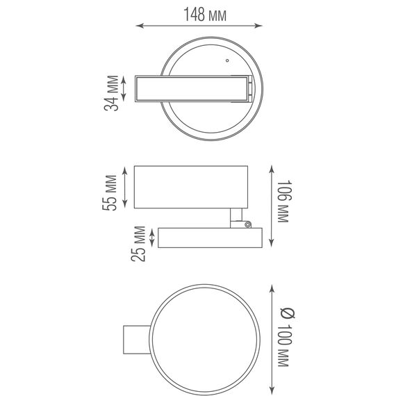 Donolux DL18791WW12WM Светодиодный светильник для магнитного шинопровода, 12W, 3000К, изображение 7