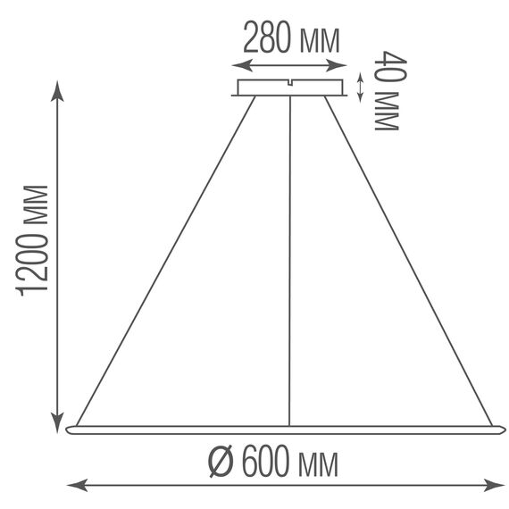 Donolux S111024/1R 36W White In Подвесной светодиодный светильник, 36Вт, изображение 5