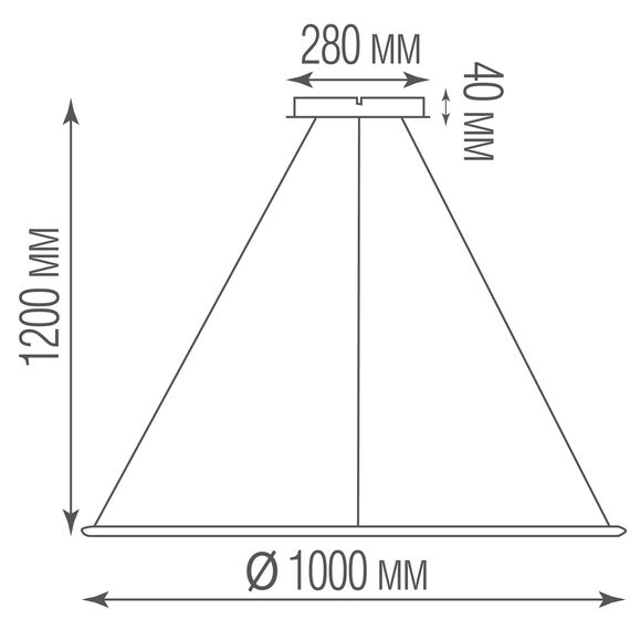 Donolux S111024/1R 60W White In Подвесной светодиодный светильник, 60Вт, изображение 5