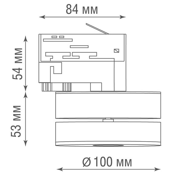 Donolux DL18962R12W1BTrack Светодиодный светильник для трехфазной шины, 12Вт, изображение 5