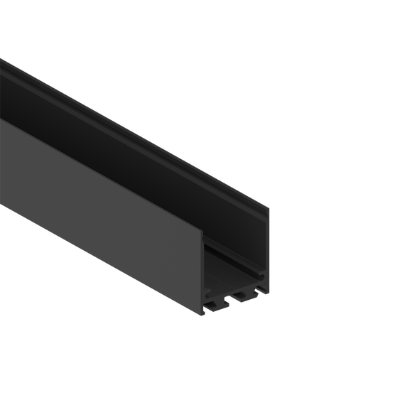 Donolux DN18506RAL9005 Накладной/подвесной алюминиевый профиль, 32х35х2000. Цвет: Черный матовый, RAL9005,серия:DN8HF, изображение 2