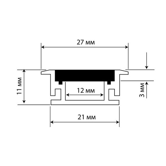 Donolux DN18509Alu Врезной алюминиевый профиль в пол,  27х11х2000. Цвет:  Cеребро,Серия:DN8ALE, изображение 4