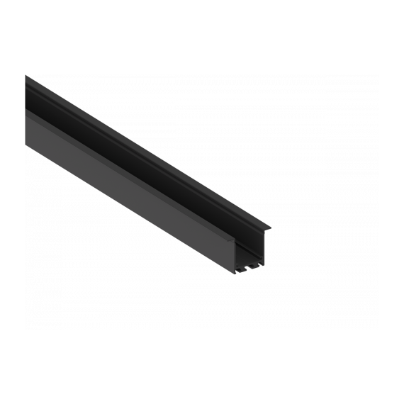 Donolux DN18502RAL9005 Врезной алюминиевый профиль,  47,2х35х2000. Цвет: Черный матовый, RAL9005,Серия:DN8ALE