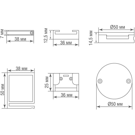 Donolux Sling End Cap Double Торцевая заглушка для токопроводящего ремня (двойная) Sling System, L36xW12,5xH25 мм, черный, изображение 3