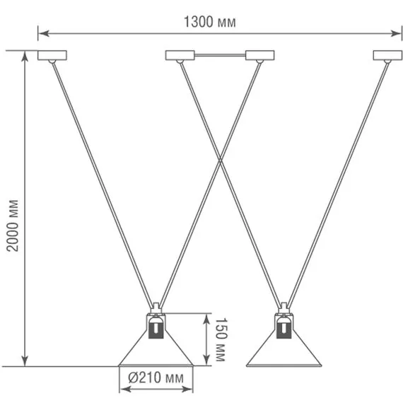 Donolux DL20653S2Black Подвес, 2хЕ14 40W, изображение 7