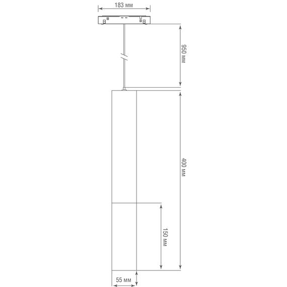 Donolux DL20298WW5WS Светодиодный светильник Tandem для SPACE Track system 5Вт, D55xH1350 мм, 400Лм, 36°, 3000К, диммируемый 0-10В, IP20, Ra >90, белый, изображение 3