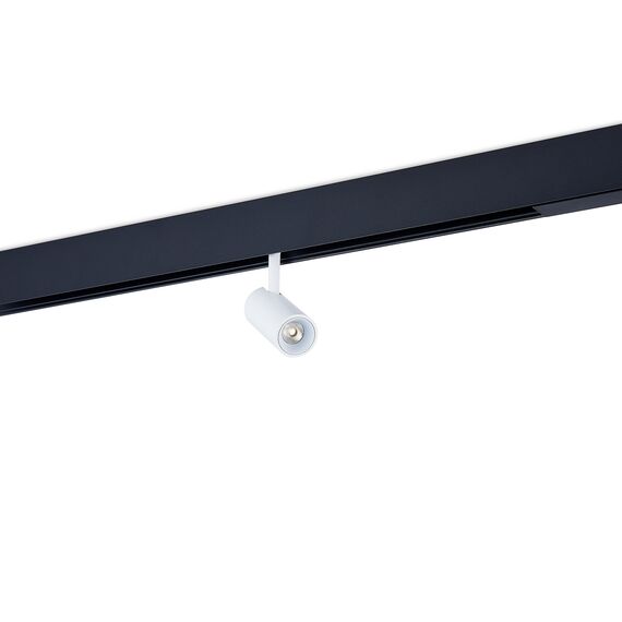 Donolux DL20295WW5WB Светодиодный светильник Alpha для SPACE Track system 5Вт, D35xL80 мм, 342Лм, 36°, 3000К, диммируемый 0-10В, Ra >90, белый корпус, черный коннектор, изображение 2