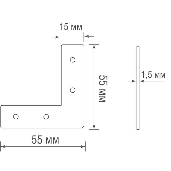 Donolux L connector DLS W L-образный соединитель для трекового шинопровода Slim Line, L55xW55 мм, белый, изображение 2