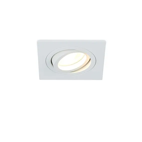Donolux DL1520SQ1W Светильник встраиваемый, поворотный квадрат, GU10, L92хW92xH60мм, IP20, белый, без лампы, изображение 4