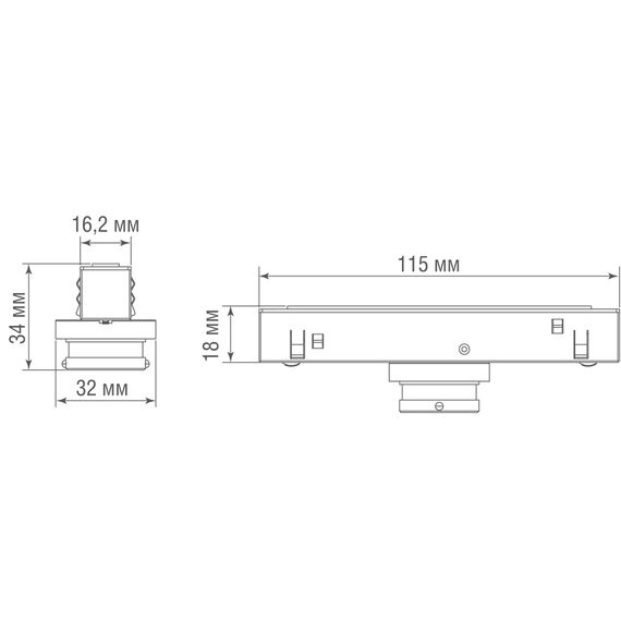 Donolux Lamp Connector DLR B Адаптер для монтажа светильников, DC 48В, изображение 2