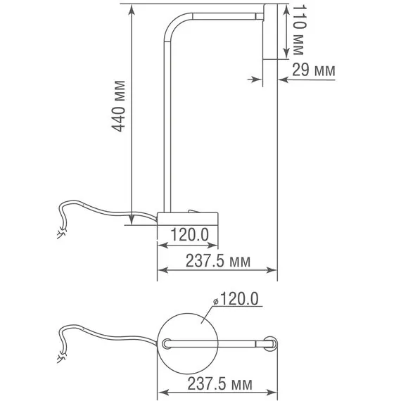 Donolux T111018WW3TLB Настольная лампа, 3Вт, изображение 3