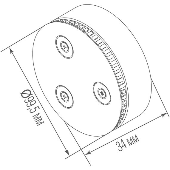 Donolux Base DL20781W7WTriac Светодиодное магнитное основание, 7Вт, 200Лм, 3000К, TRIAC, D99,5*W34мм, белый, изображение 2