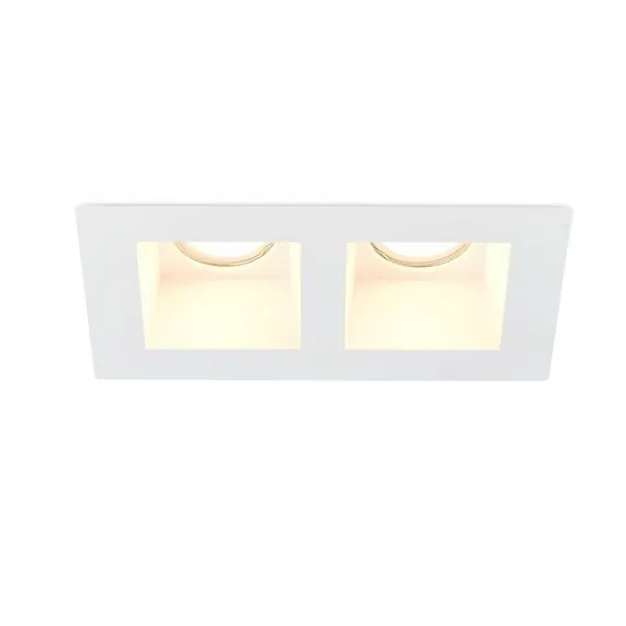 Donolux DL270SQ2W Светильник встраиваемый гипсовый, белый, 2xGU10, изображение 4