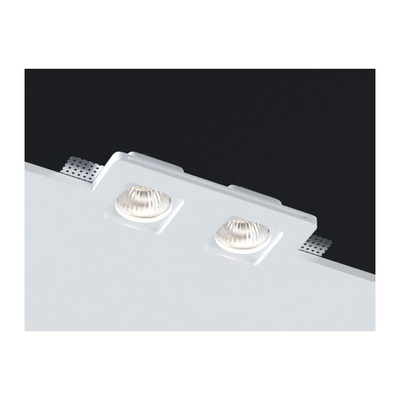 Donolux DL271SQ2W Светильник встраиваемый гипсовый, белый, 2xGU10