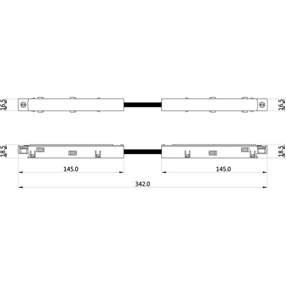 Donolux Connector 90 W Токопроводящий угловой соединитель для подвесного/накладного/встраиваемого шинопровода, провод 5 см, белый, изображение 3