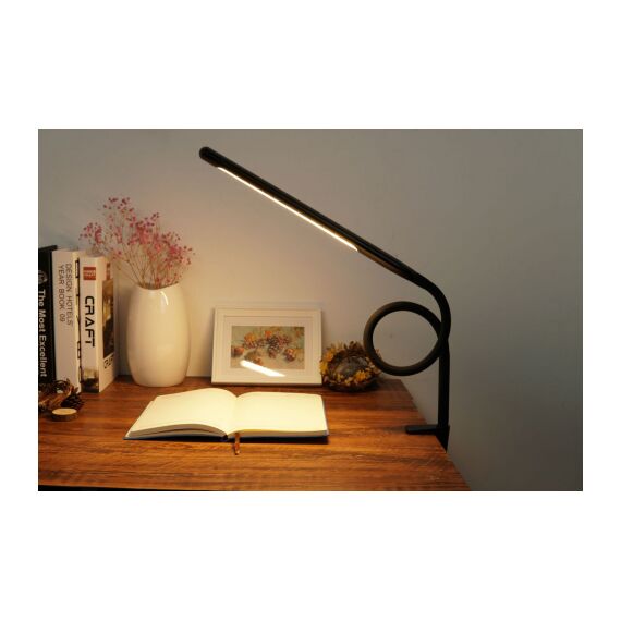 Donolux T111043TW1B Настольная лампа, 15Вт, L410ммxW42мм, 1100Лм, 180°, 3000-6000K, IP20, Ra>90, черный, изображение 2