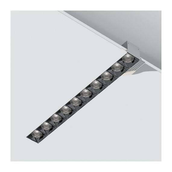 Donolux DL18519M141A20.38.383GB 150 Donolux Led светильник встраиваемый, 20W, 383х74,8мм, H39,8мм, 1800Lm, 38°, 3000К, Ra80, IP20, UGR16, корп