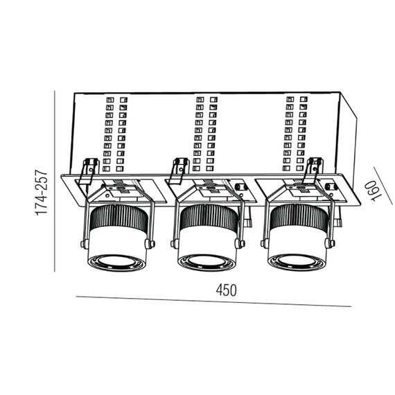Donolux DL18601/03WW-SQ Встраиваемый светодиодный светильник, 3х19Вт, изображение 4