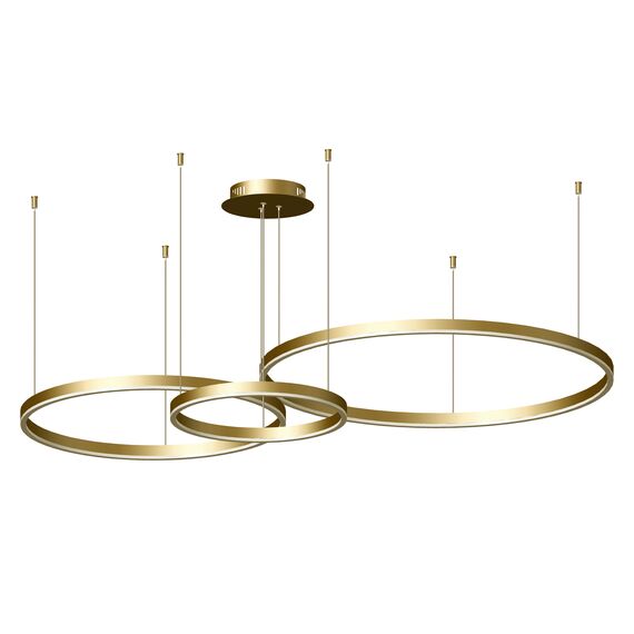 Kink Light 08223,33P(3000K) Подвес Тор матовое золото w133.5*95(d80+60+40) h150 Led 100W (3000K) диммируемый, с пультом ДУ