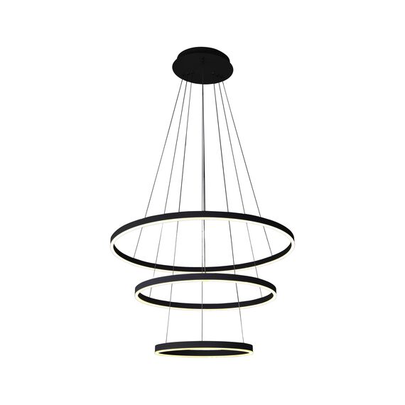 Kink Light 08223,19A(4000K) Подвес диммируемый Тор черный d80+60+40 h150 Led 110w (4000K)