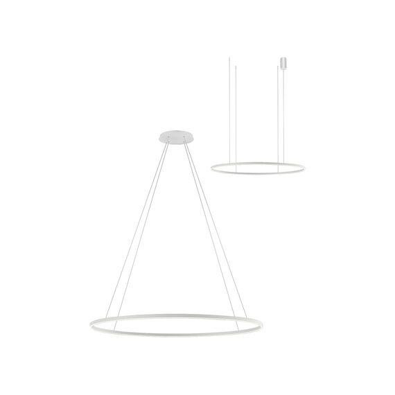 Kink Light 08218,01A(4000K) Подвес Тор белый d150 h150 Led 96W (4000K) диммируемый с пультом ДУ , 2 типа крепления