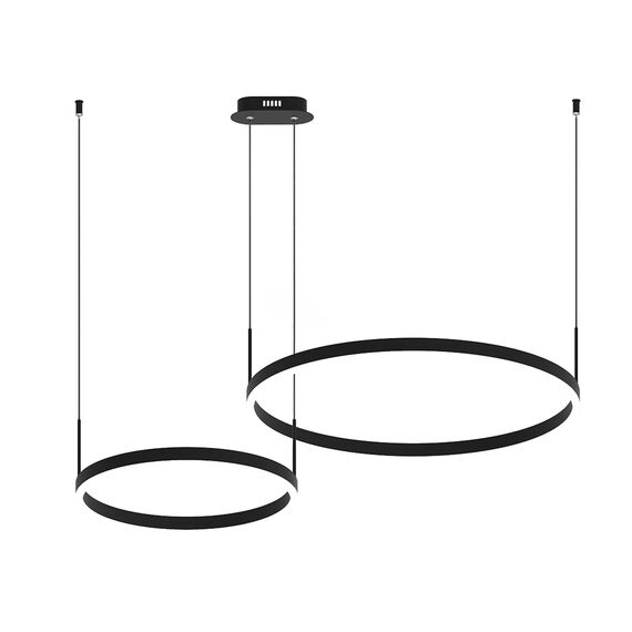 Kink Light 08219,19PA(4000K) Подвес диммируемый Тор черный w90*60 (d40+60) h150 Led 60W (4000K) с пультом ДУ