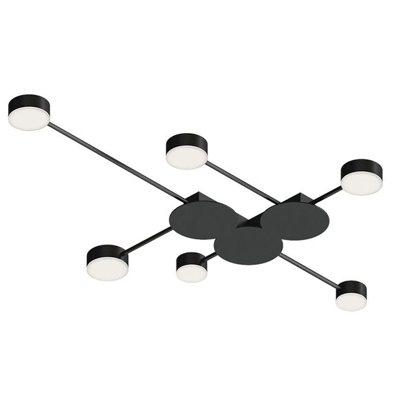 Kink Light 2206D,19 Настенно-потолочный светильник диммируемый Фирс черный w64*6,5 h100 Led 48W (4000K) с пультом ДУ