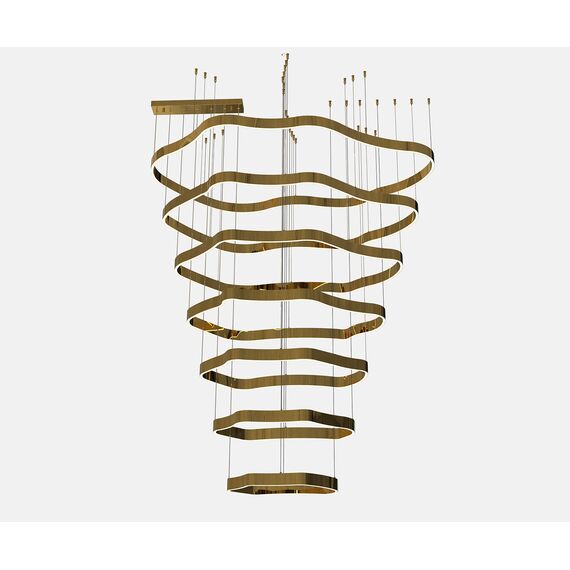 Kink Light 08264-7A,36 Подвес диммируемый Хейла латунь w160*105 h300 Led 330W (3000K) с пультом ДУ