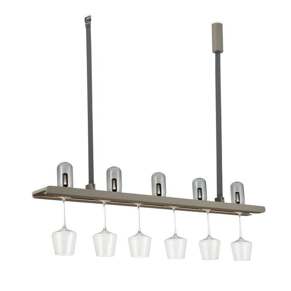 Donolux DL20711WW20W5 Grey Подвес, 20Вт (LED 5x0,5Вт+светодиодная лента 17,5Вт), серый, изображение 5