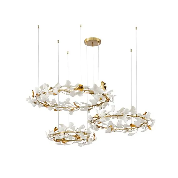 Kink Light 07868-100+80+60P,36 Люстра Сири латунь d100+80+60 h120 G9 27*5W  (Led лампы в комплекте)