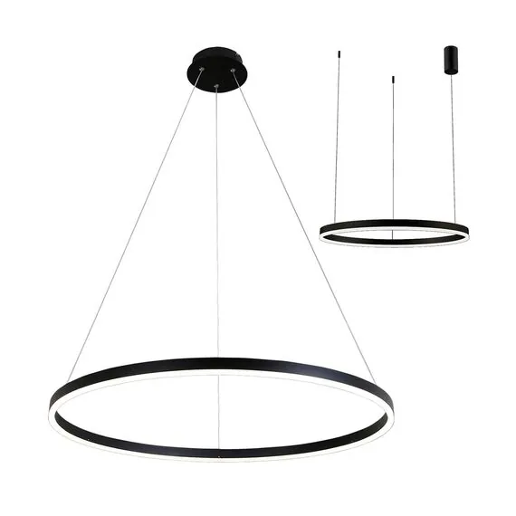 Kink Light 08228,19A(4000K) Подвес Тор черный d100 h150 Led 56W (4000K) 2 типа крепления, диммируемый, с пультом ДУ