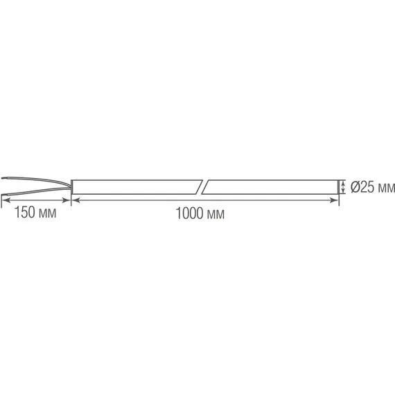 Donolux DL18900WW16 Светильник для LIGHT WAVE, TUBA, 16Вт, D25xL1000 мм, 948Лм, DC 48В, Ra90, 360°, 3000К, IP20, матовый белый, изображение 4