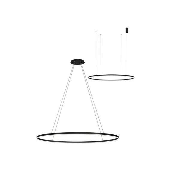 Kink Light 08218,19A(4000K) Подвес Тор черный d150 h150 Led 96W (4000K) диммируемый с пультом ДУ, 2 типа крепления