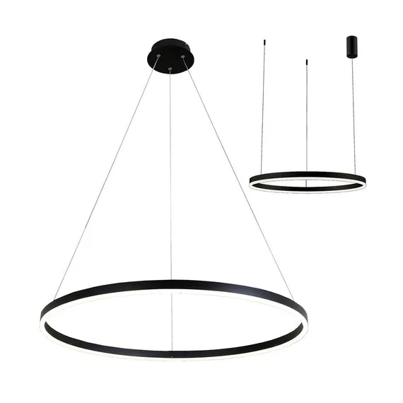 Kink Light 08214,19A(4000K) Подвес Тор черный d80 h150 Led 45W (4000K) 2 типа крепления