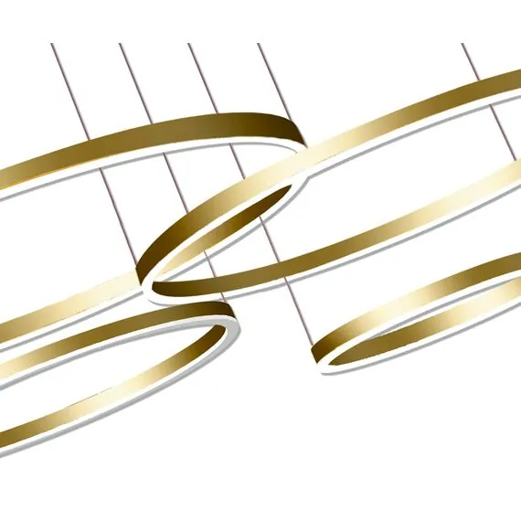 Kink Light 08204,33P(4000K) Подвес Тор матовое золото w150*100 (d40+60+80+100) h150 Led 174w (4000K) диммируемый с пультом ДУ, изображение 3