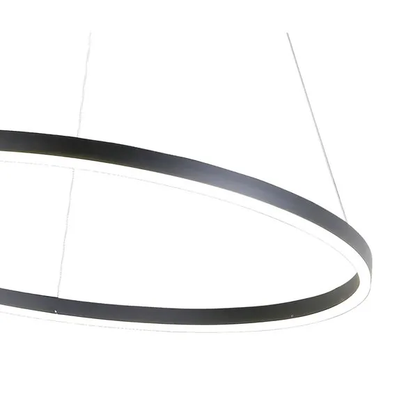 Kink Light 08218,19A(4000K) Подвес Тор черный d150 h150 Led 96W (4000K) диммируемый с пультом ДУ, 2 типа крепления, изображение 2