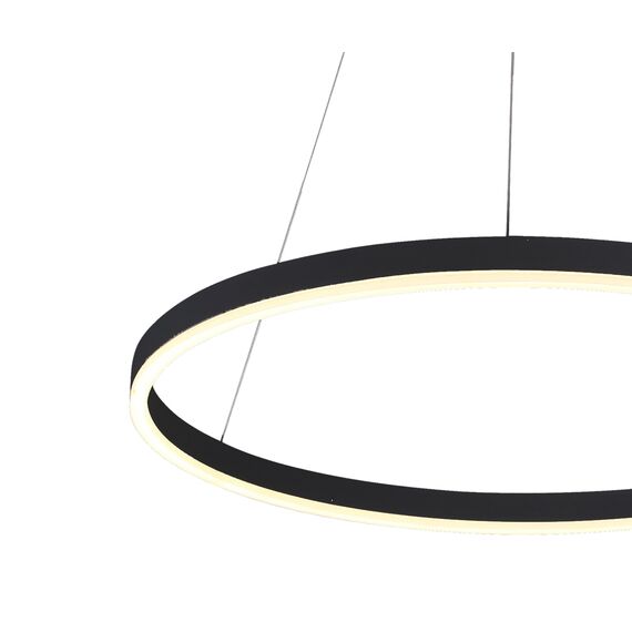 Kink Light 08212,19A(4000K) Подвес Тор черный d40 h150 Led 23W (4000K) 2 типа крепления, изображение 2