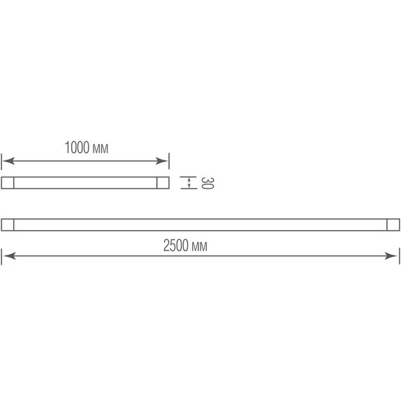 Donolux DL20355WW14B Led светильник для Round Line,  Tuba, DC 48В, 14Вт, Ra90, D30xL1000 мм, 940Лм, 360°, 3000К, изображение 5