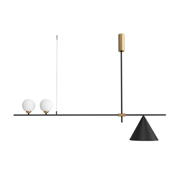 Kink Light 07620-2+1,19 Люстра Пулл черный L123 h60 G4 2*5W+E27 1*40W (лампы G4 в комплекте)