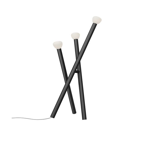 Kink Light 07722-F,19 Торшер Риволи черный d70 h153 G9 3*5W