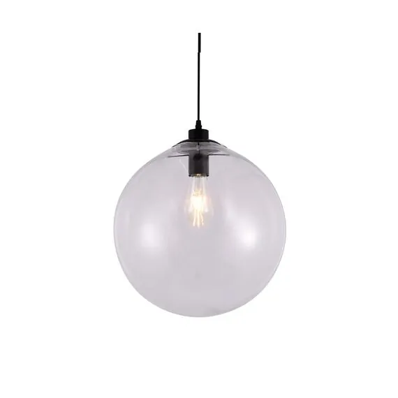 Kink Light 07562-25,21 Подвес Меркурий прозрачный (с черными креплениями и проводом) d25 h200 E27 1*40W