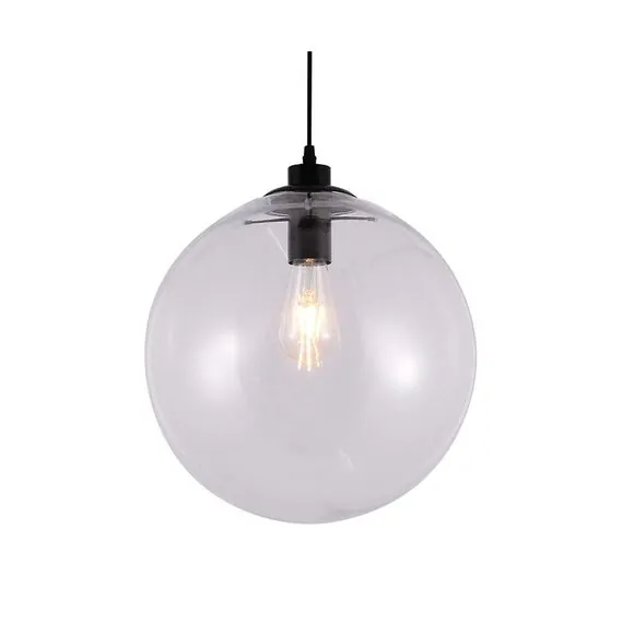 Kink Light 07562-35,21 Подвес Меркурий прозрачный ( с черными креплениями и проводом) d35 h200 E27 1*40W