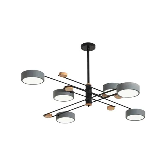 Kink Light 07648-6,16(4000K) Люстра Рапис серый d100 h70 LED 6*16W (4000K)