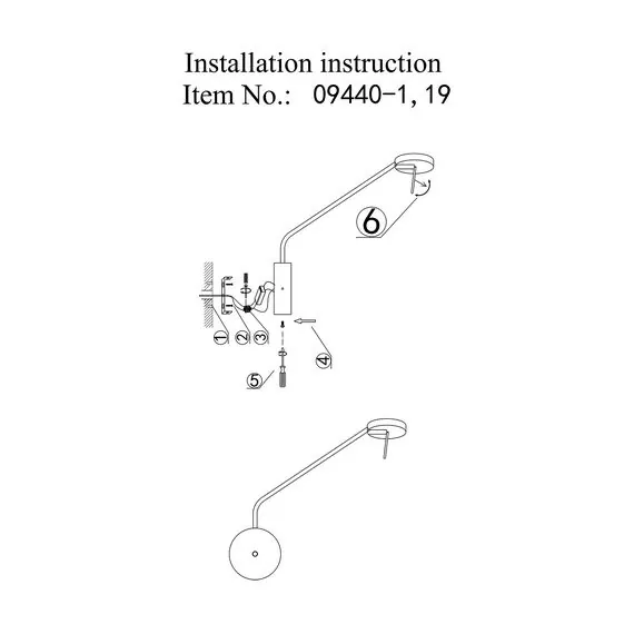 Kink Light 09440-1,19(4000K) Настеный светильник Некси черный w38*36 Led 6W (4000K), изображение 2