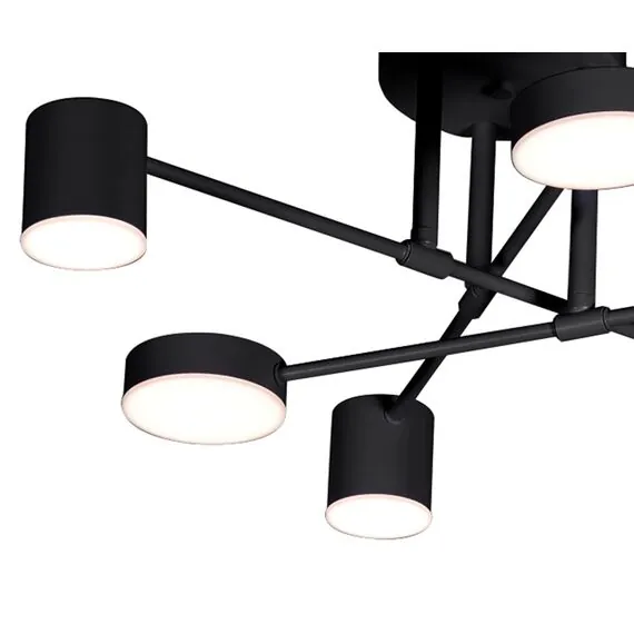 Kink Light 07649-6D,19(4000K) Люстра диммируемая Мекли черный d57 h25 Led 3*12W+3*16W (4000К) с пультом ДУ, изображение 2