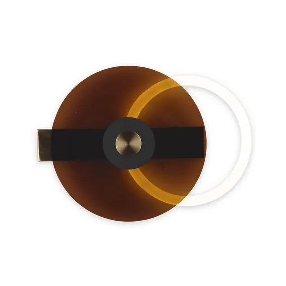 Kink Light 08413,20(03) Бра Роули бронза (янтарный плафон) w40*3,5 h30 Led 12W (4000K)