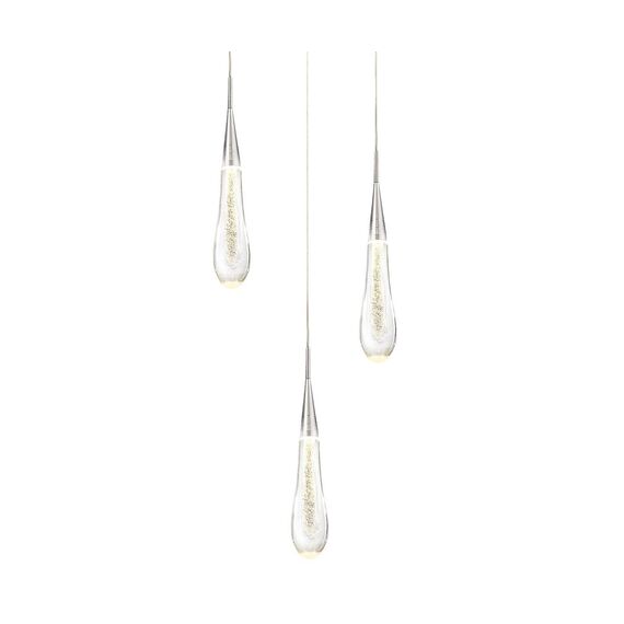 Kink Light 07861-3AS,02 Подвес Гутта хром w50*7 h200 Led 9W (4000k)